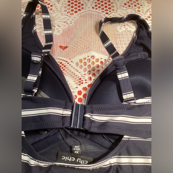 NWT CITY CHIC STRIPE TANKINI - Picture 14 of 16